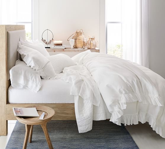 pottery barn white duvets