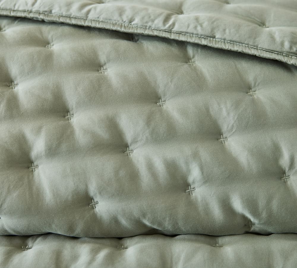 White Tencel™ Quilt & Sham Pottery Barn