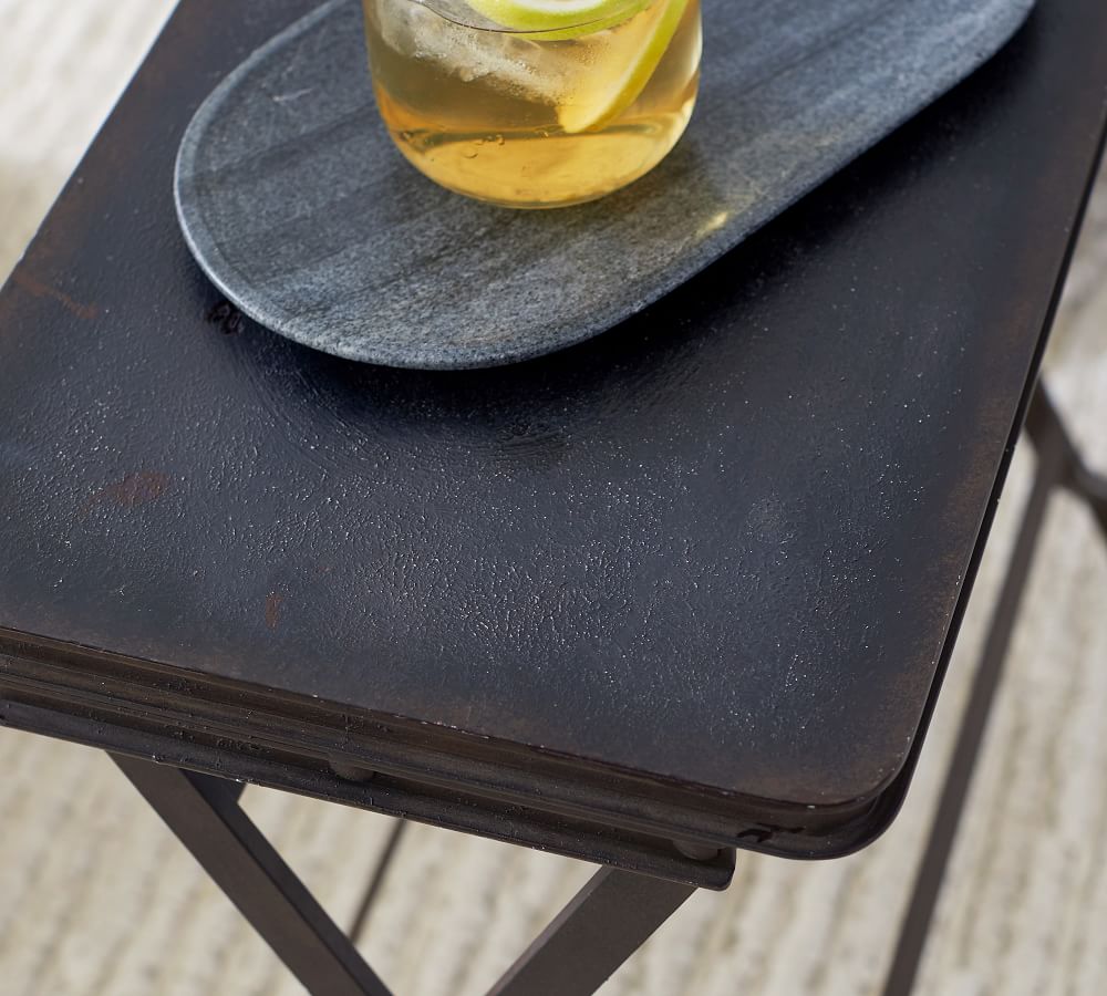Carter 23" Metal Folding Tray Table Pottery Barn
