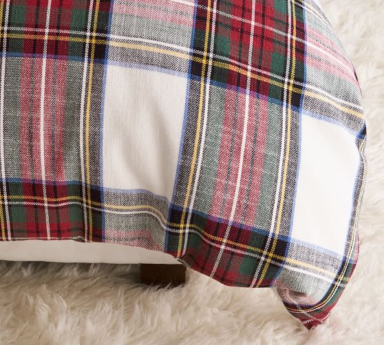 stewart plaid cotton duvet cover