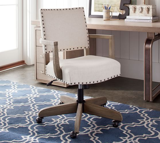 upholstered swivel office chair