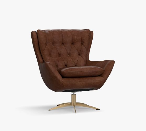 petite leather armchair