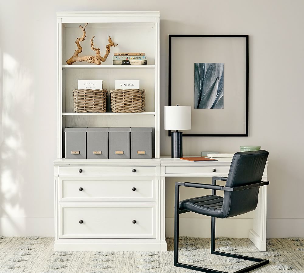 office desk and bookcase set