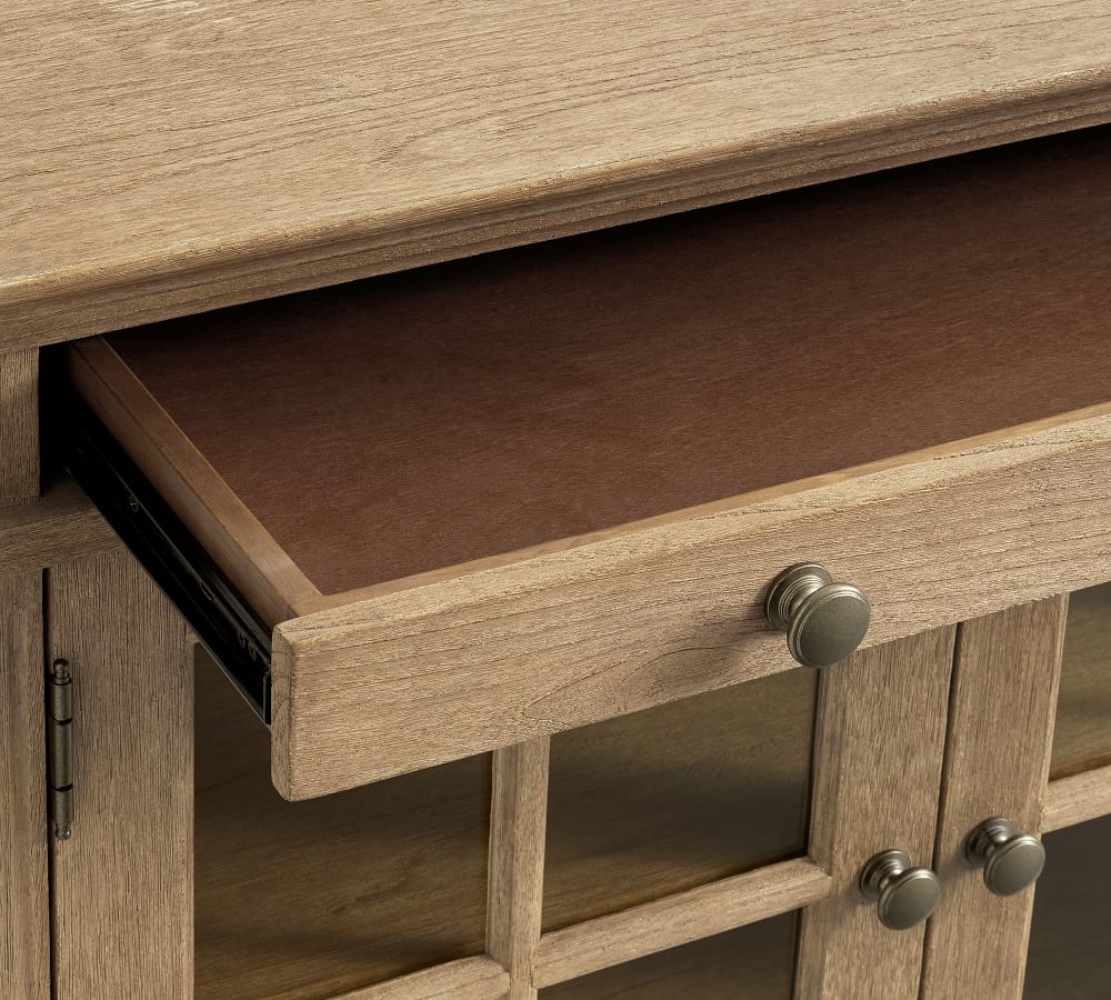 Livingston Double Glass Door Filing with Top Pottery Barn