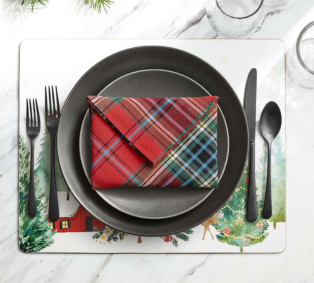 Christmas in the Country Cork Placemats Set of 4 Pottery Barn