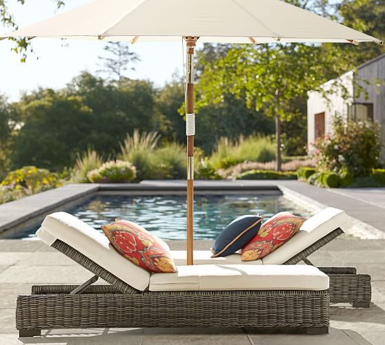 outdoor all weather wicker chaise lounge