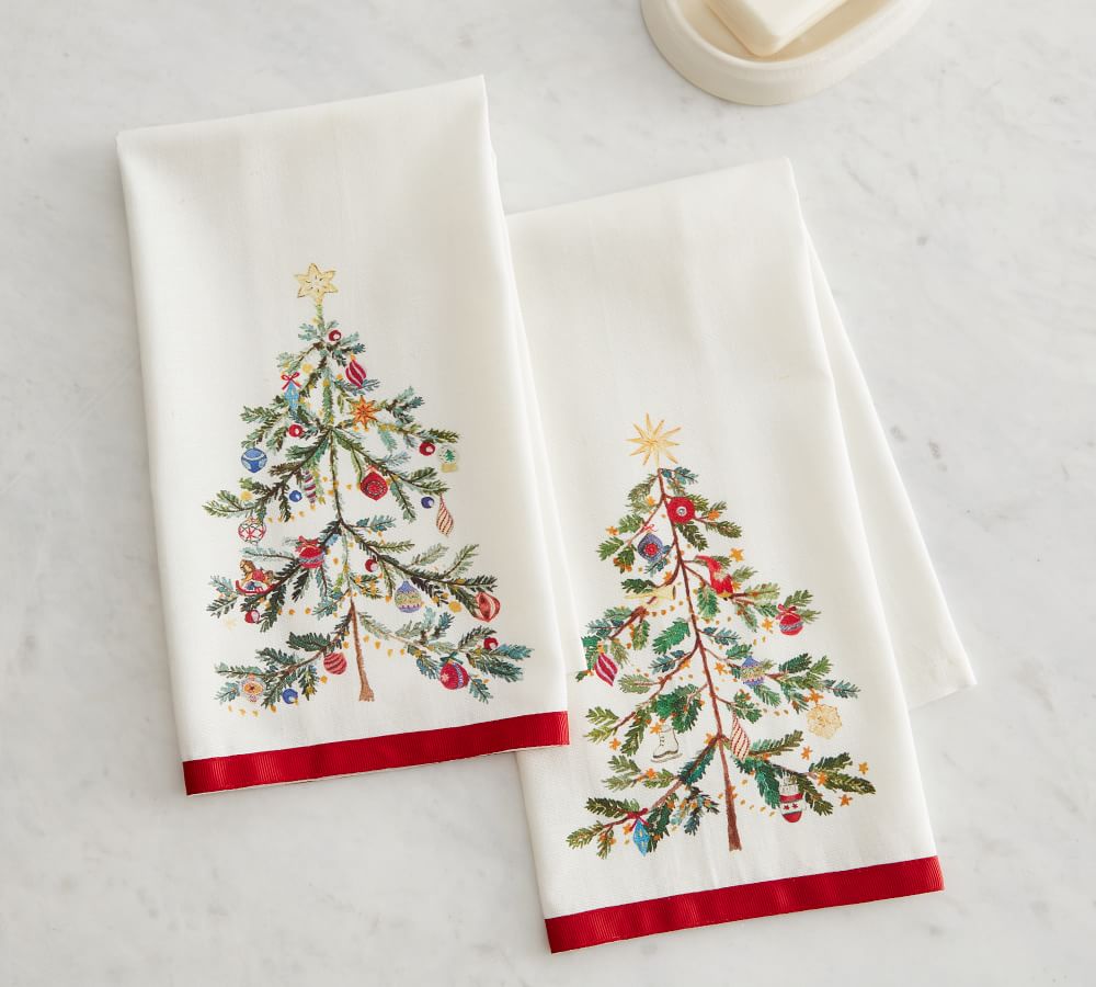 Christmas in the Country Guest Towels - Set of 2 | Pottery Barn