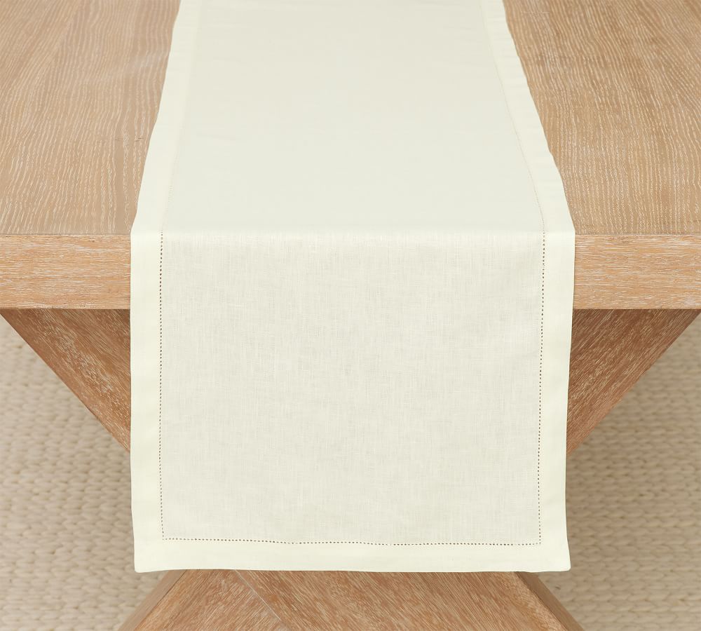 Belgian Linen Table Runner Pottery Barn