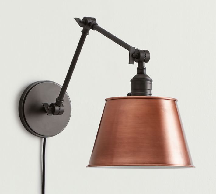 pottery barn copper light