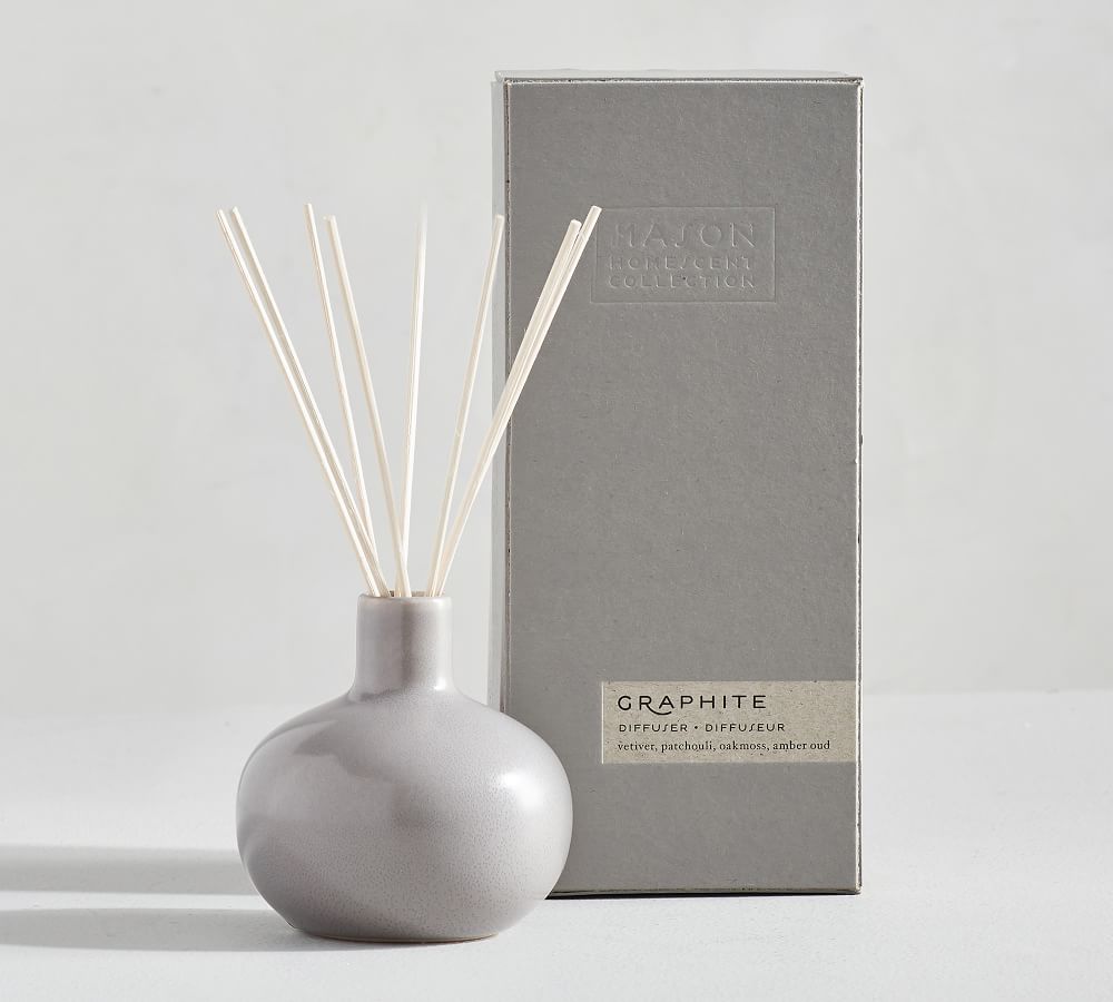 Mason Ceramic Reed Diffuser - Grey Oak | Pottery Barn