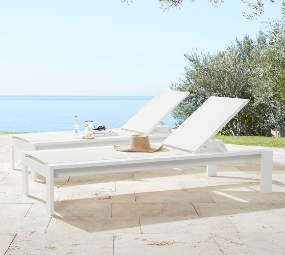 metal set of 2 sun loungers