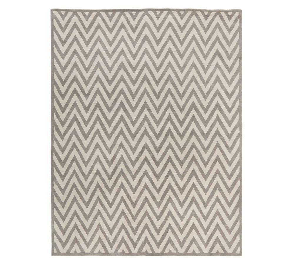 Gray Hayden Zig Zag Rug | Patterned Rugs | Pottery Barn