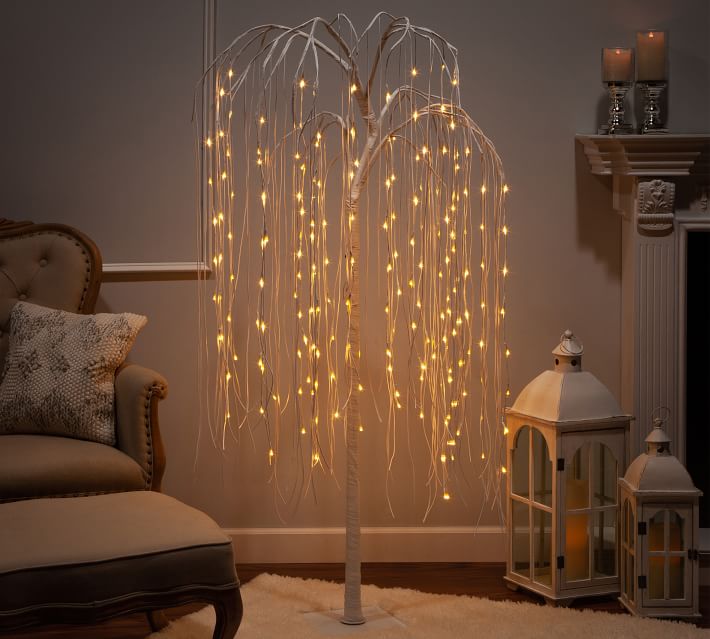 lighted willow tree