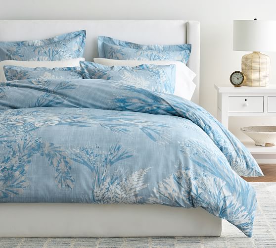 pottery barn layla palm bedding