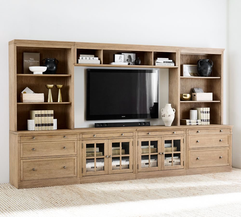 Livingston 7Piece Entertainment Center Pottery Barn