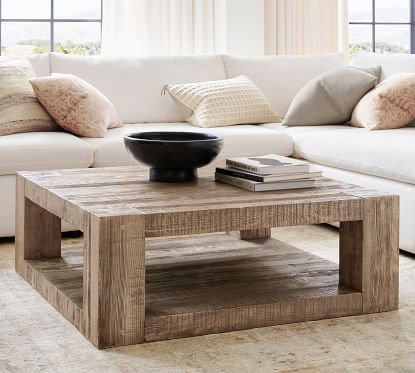 pottery barn blaine coffee table