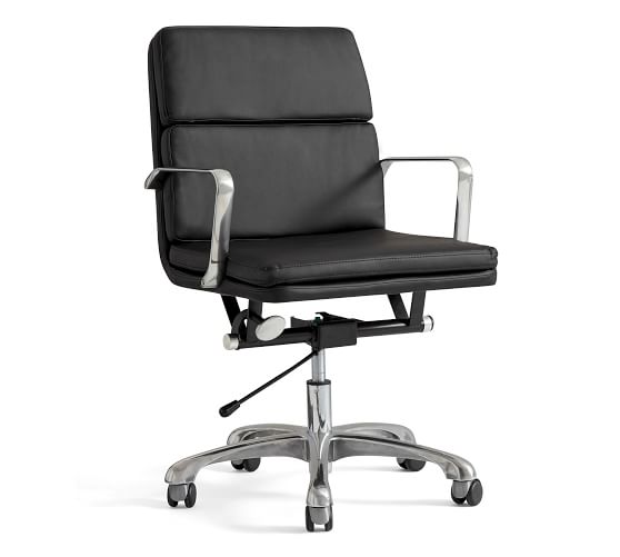 nash leather swivel desk chair