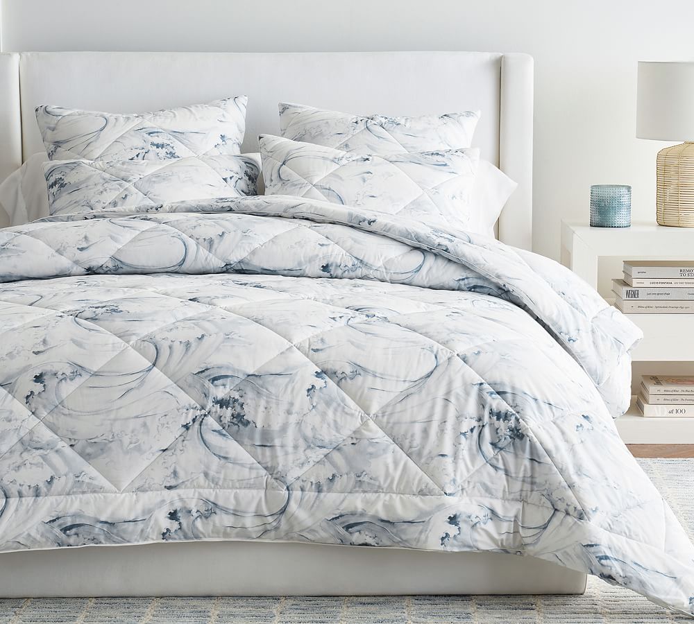 stinson wave organic cotton duvet cover