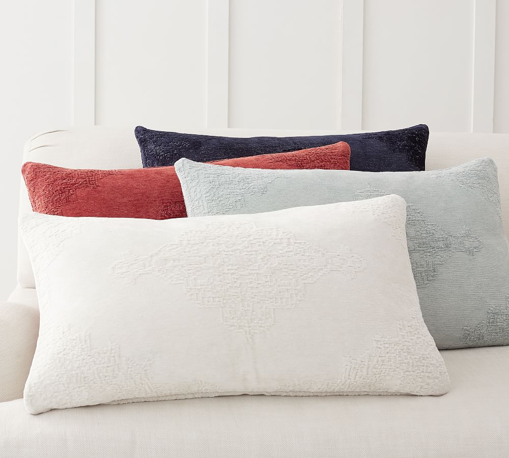 Maddie Textured Lumbar Pillow Covers Pottery Barn