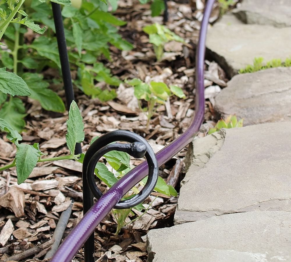 Wrought Iron Garden Hose Guards Set of 6 Pottery Barn