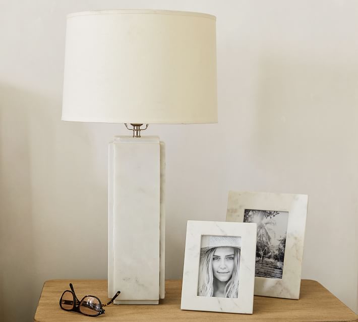 pottery barn marble lamp