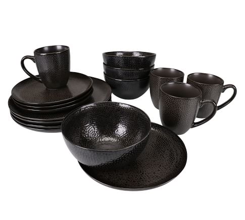 Dishwasher & Oven Safe Soup Bowl & Mug Dinner Plate Melange Stoneware 16-Piece Dinnerware Set | Service for 4| Microwave Salad Plate 4 Each Moderno White 