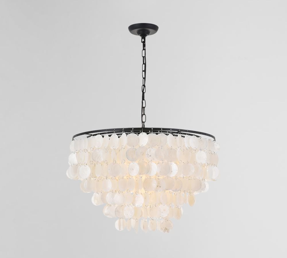 Selene Brass & Black 6-Light Pendant with Adjustable Chain