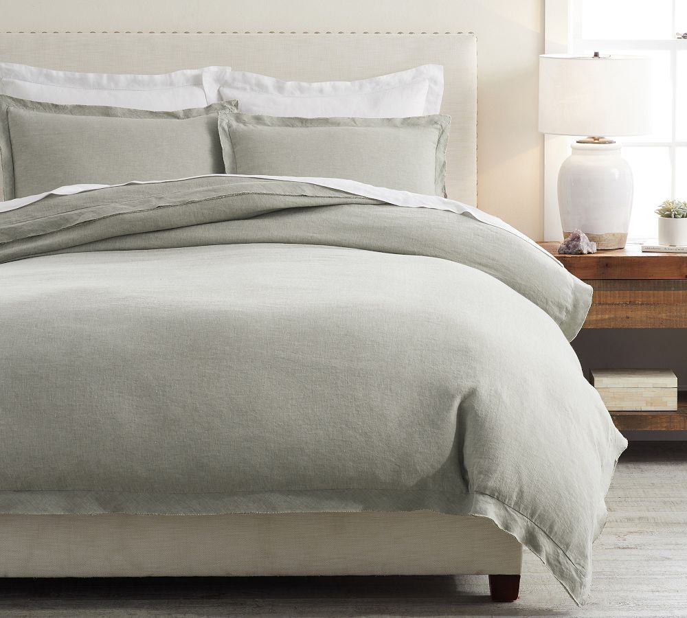 Belgian Flax Linen Double Flange Duvet Cover 