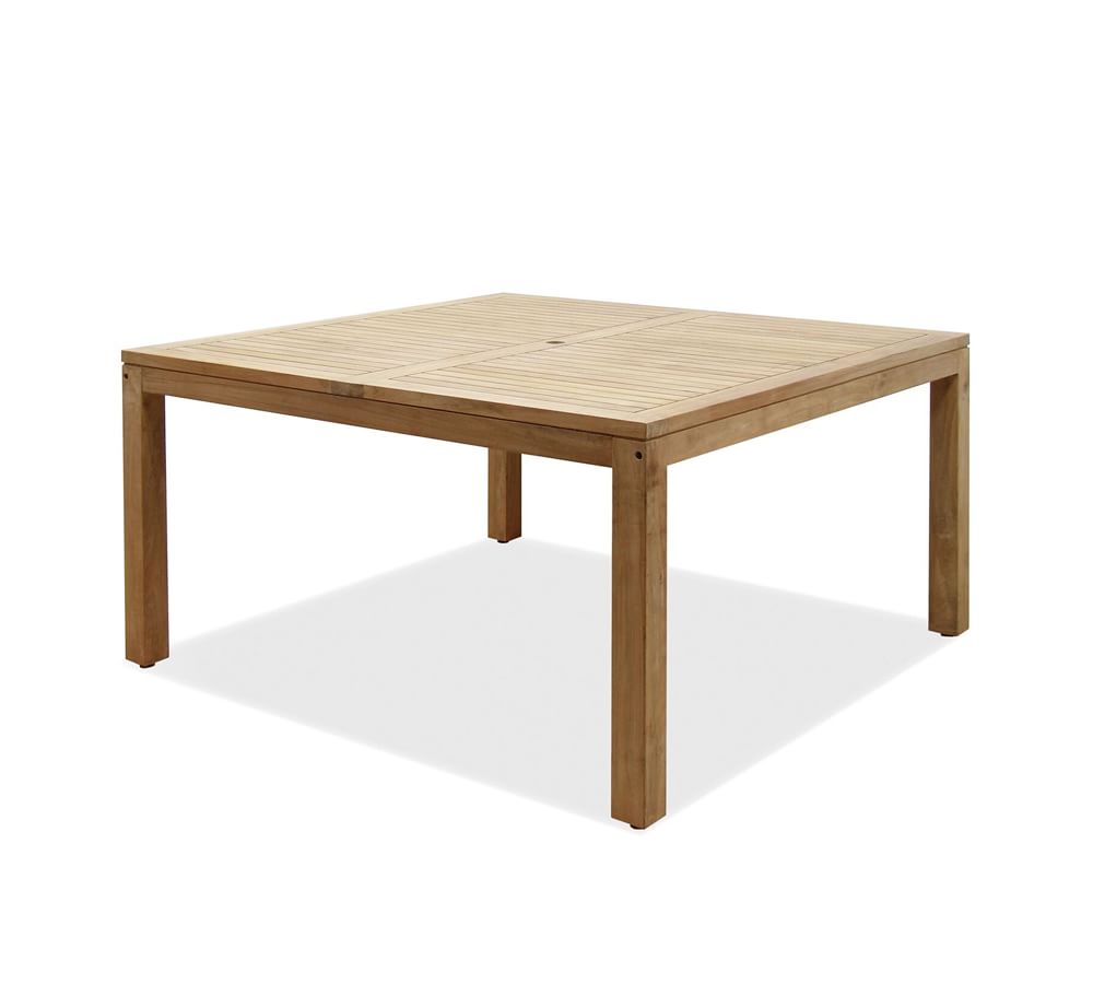 Saldano 59" Teak Square Dining Table | Pottery Barn