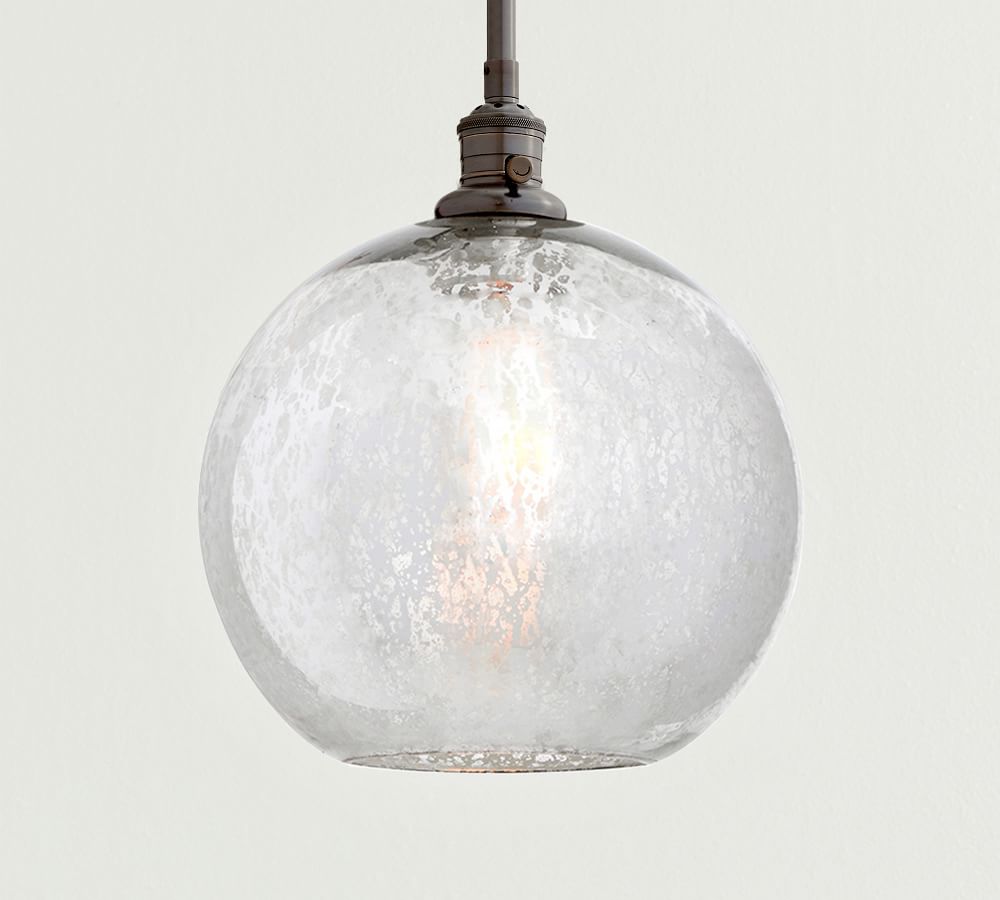 mercury glass chandelier globes