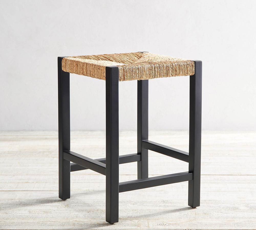 Malibu Woven Backless Bar & Counter Stools Pottery Barn