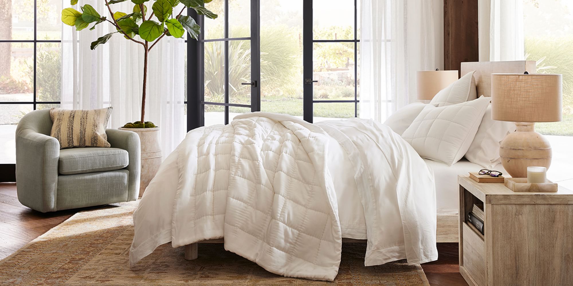 Cayman Platform Bed & Headboard Pottery Barn