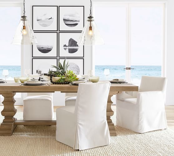 pottery barn dining chair slipcovers