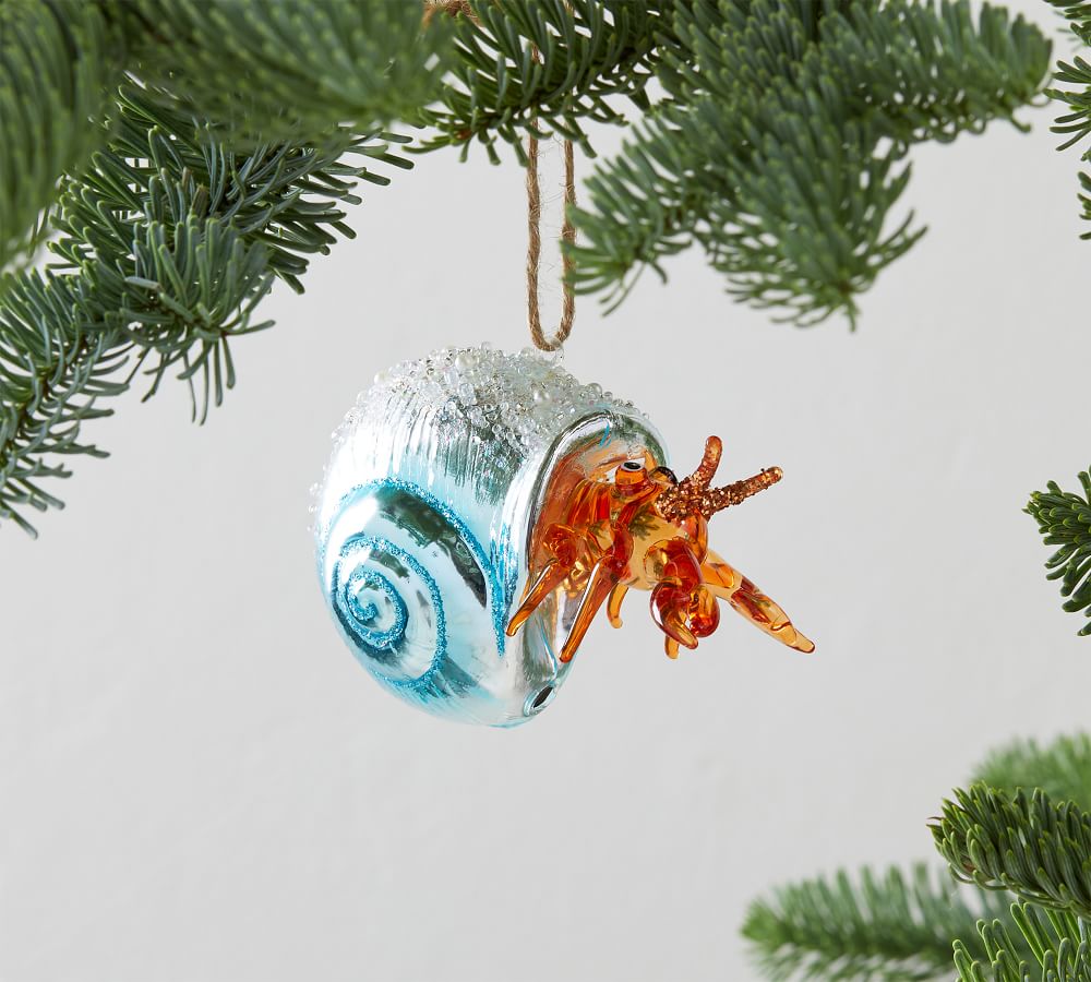 Mercury Glass Sea Creatures Ornaments 