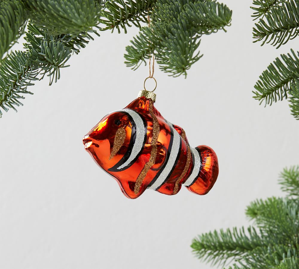 Mercury Glass Sea Creatures Ornaments | Pottery Barn