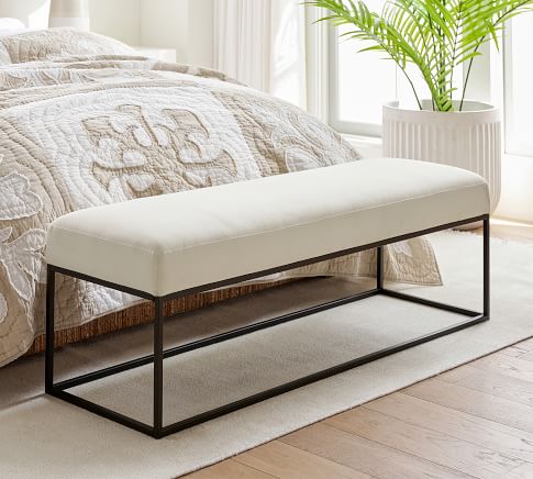 Millie Upholstered Ottoman | Pottery Barn