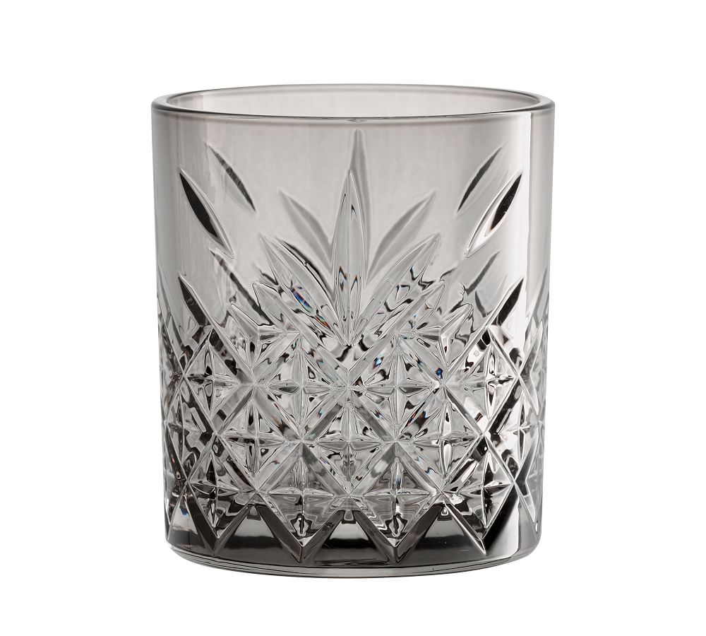 Trellis Etched Cocktail Glasses Smoke Pottery Barn