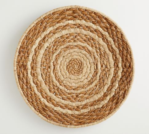 Open Weave Handwoven Wicker Basket Wall Art - 40