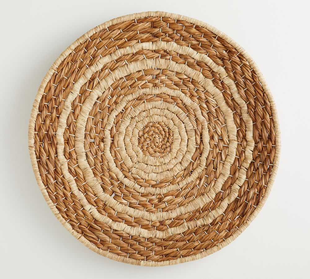 Double Handwoven Basket Wall Art - 40