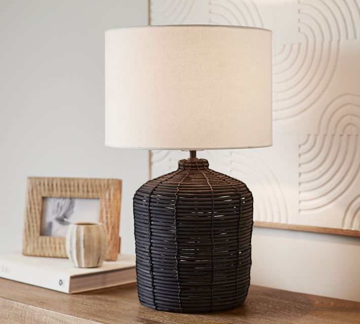 cambria rattan table lamp