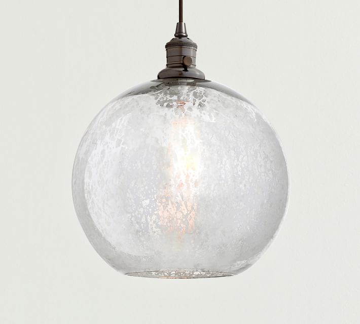 mercury glass globe pendant light