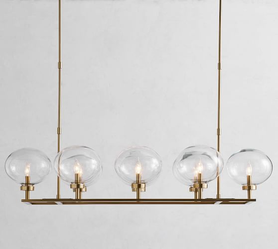 brass globe chandelier