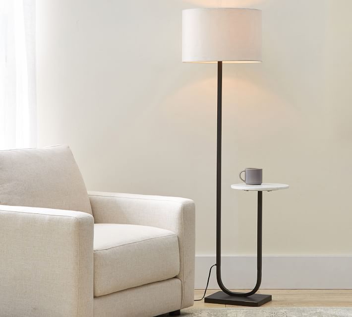 pottery barn floor lamp with table