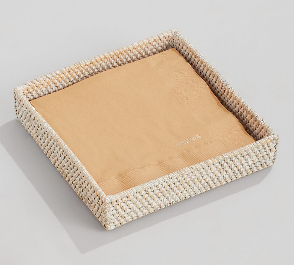 Tava Handwoven Rattan Napkin Holders Pottery Barn