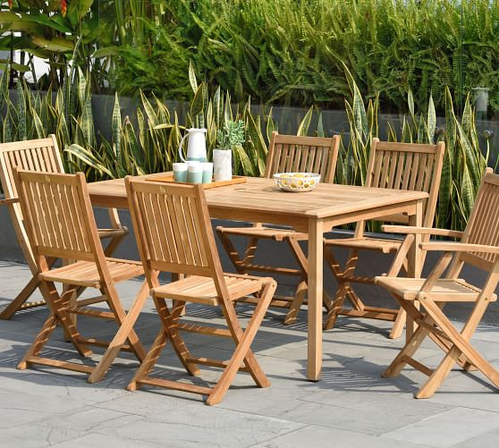 pottery barn teak chairs