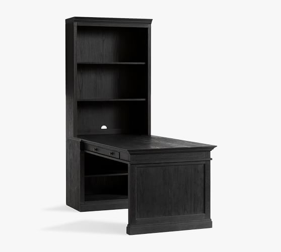 black peninsula desk