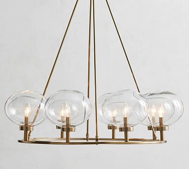 lynden glass round chandelier