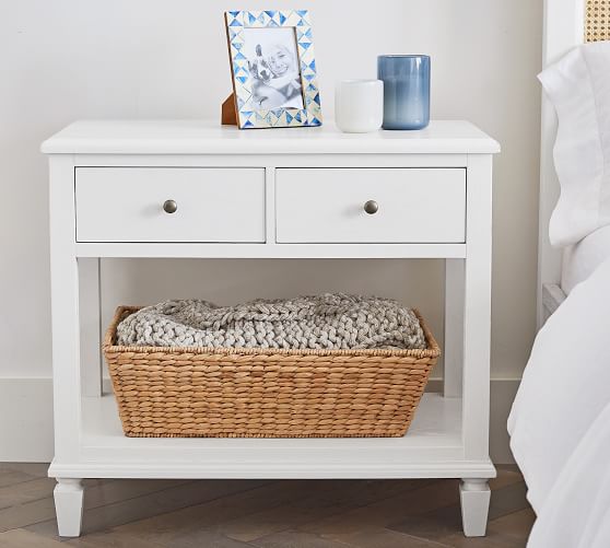 night stand with baskets