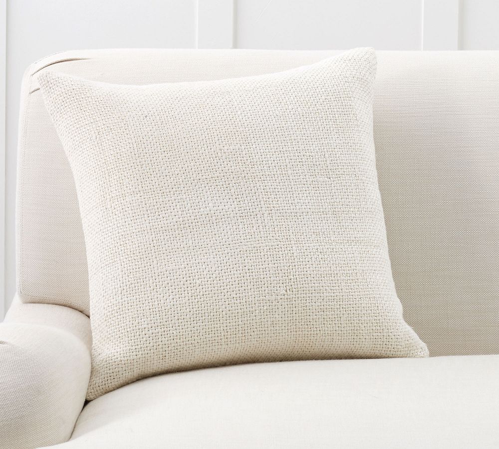 Faye Linen Textured Pillows | Pottery Barn