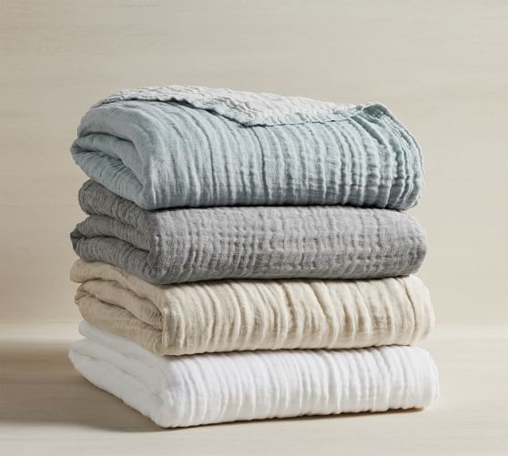 Cloud Linen Blanket | Pottery Barn